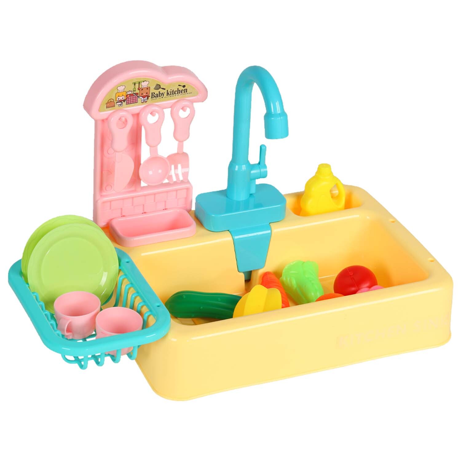 Кухня детская игровая, раковина игрушечная с водой, набор повара ...