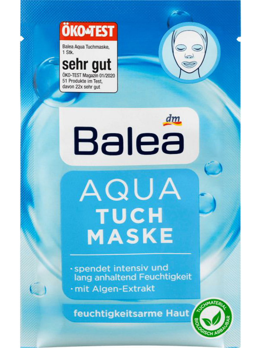 Balea Маска для лица тканевая Aqua, увлажняющая. — купить в интернет ...
