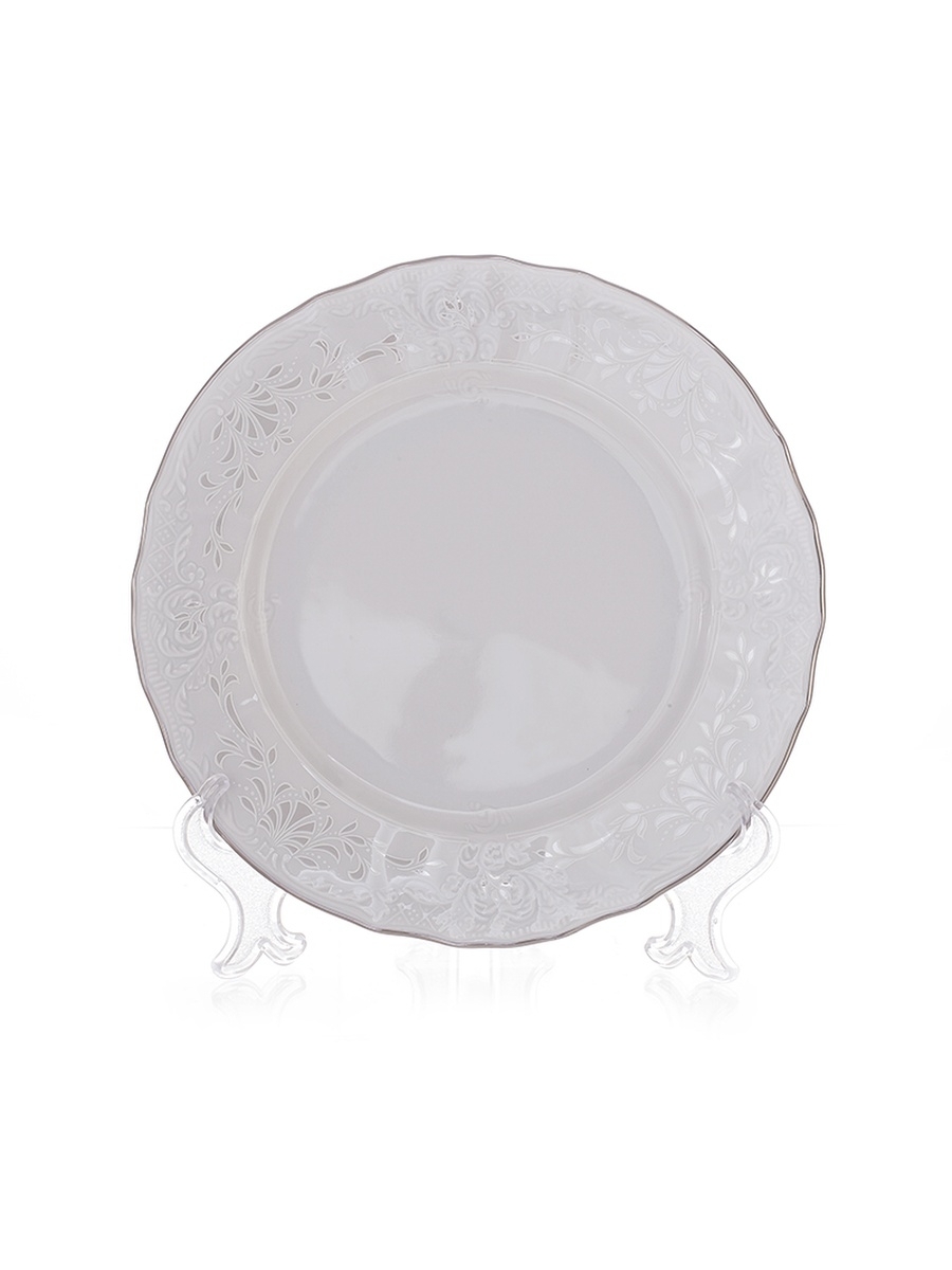 Набор тарелок Bernadotte платиновый узор 19 см(6 шт)