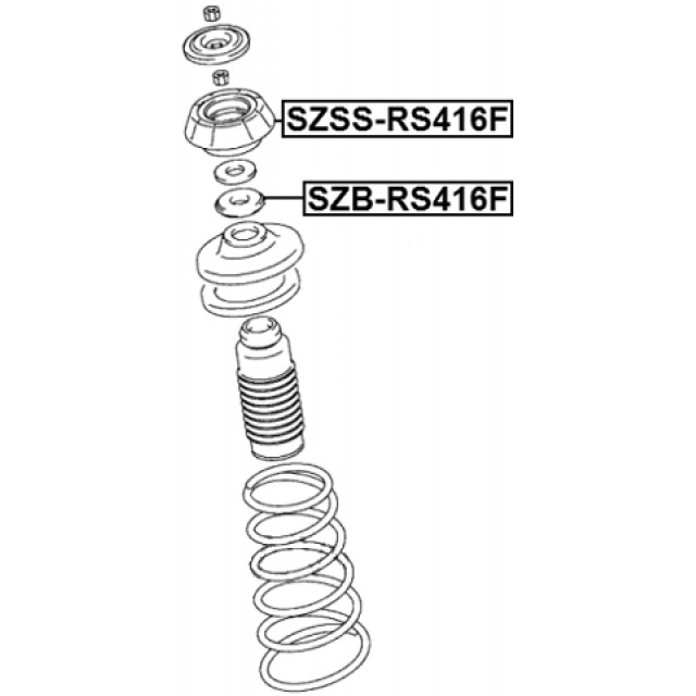 Rs 413 z. SZSS-rs416f. Опора амортизатора Сузуки Свифт. RS-413. 0712rs413.