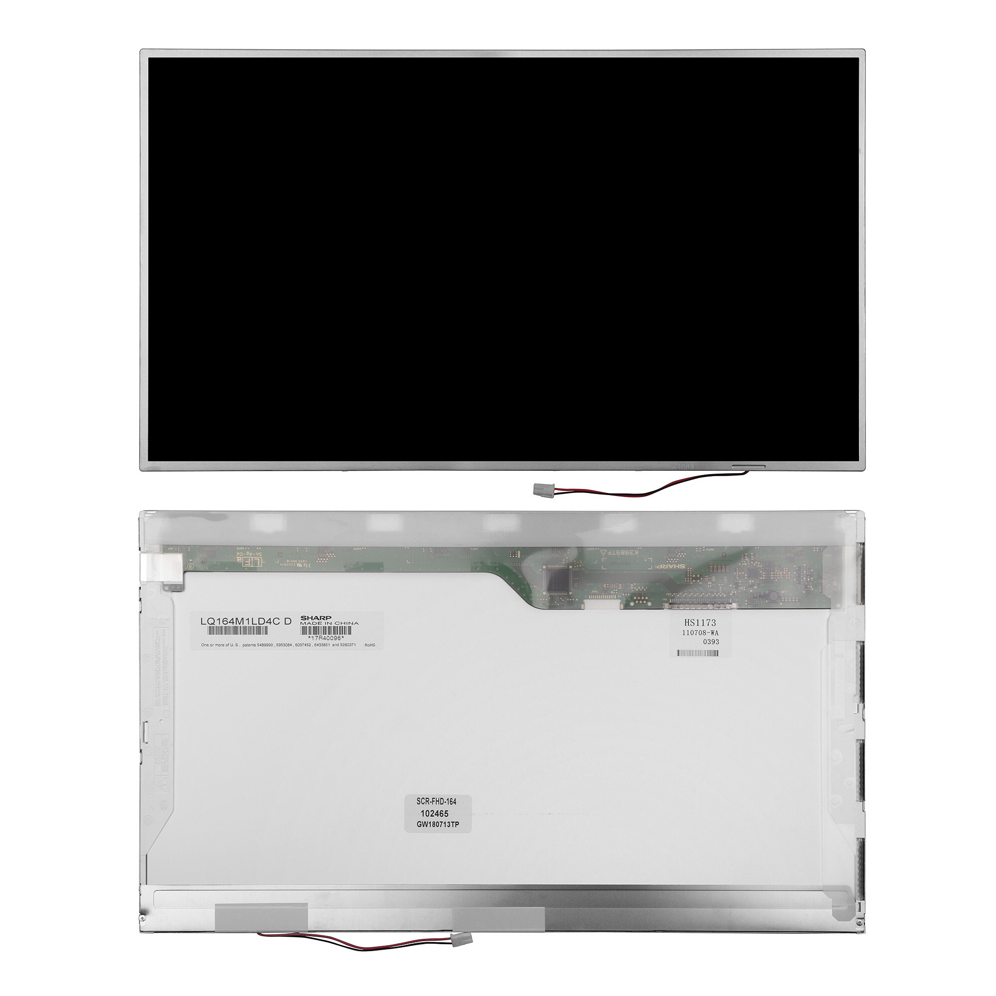 Матрица для ноутбука 16.4" 1920x1080 FHD, 30 pin LVDS, Normal, CCFL, TN ...