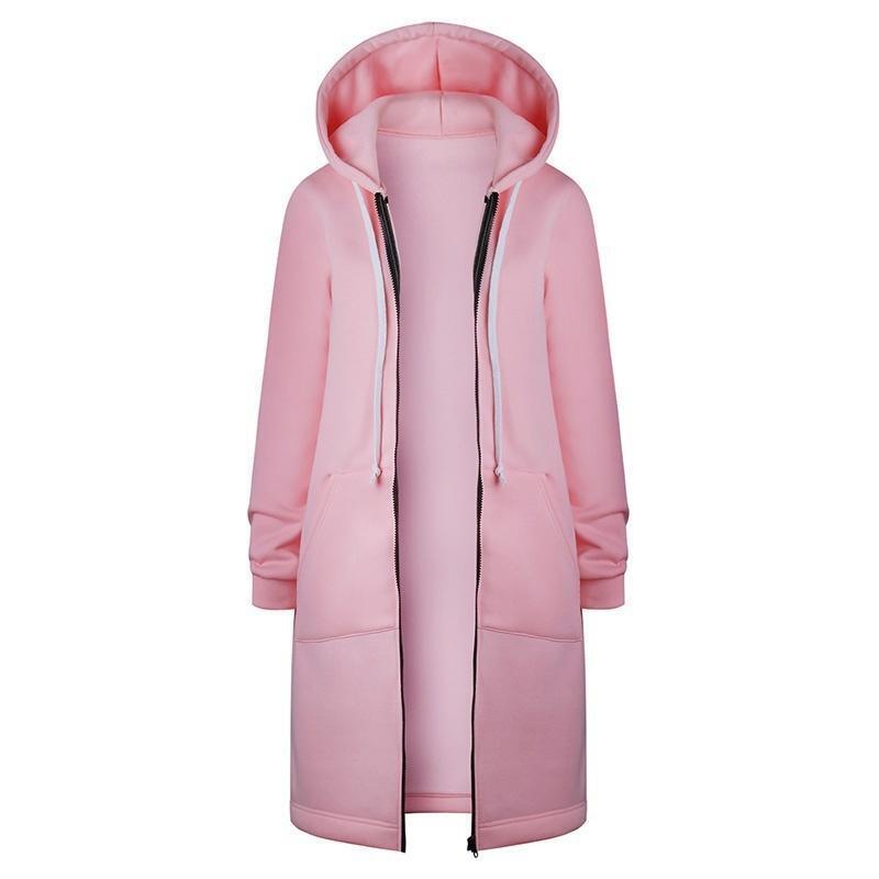 Пальто розовое с капюшоном