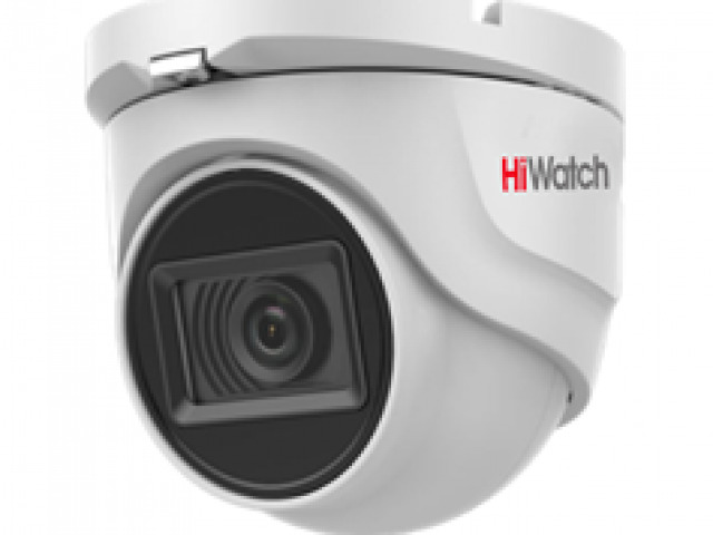 HiWatch DS-T203A(B) (2.8 mm) 2 Мп купольная HD-TVI видеокамера с EXIR-подсветкой до 30 м и микрофоном