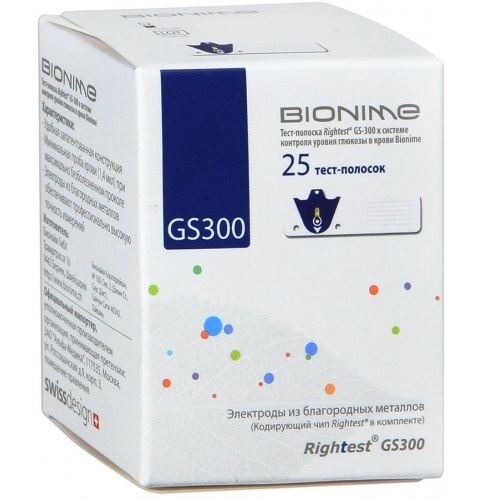 Тест-полоски Bionime Rightest GS300 №25