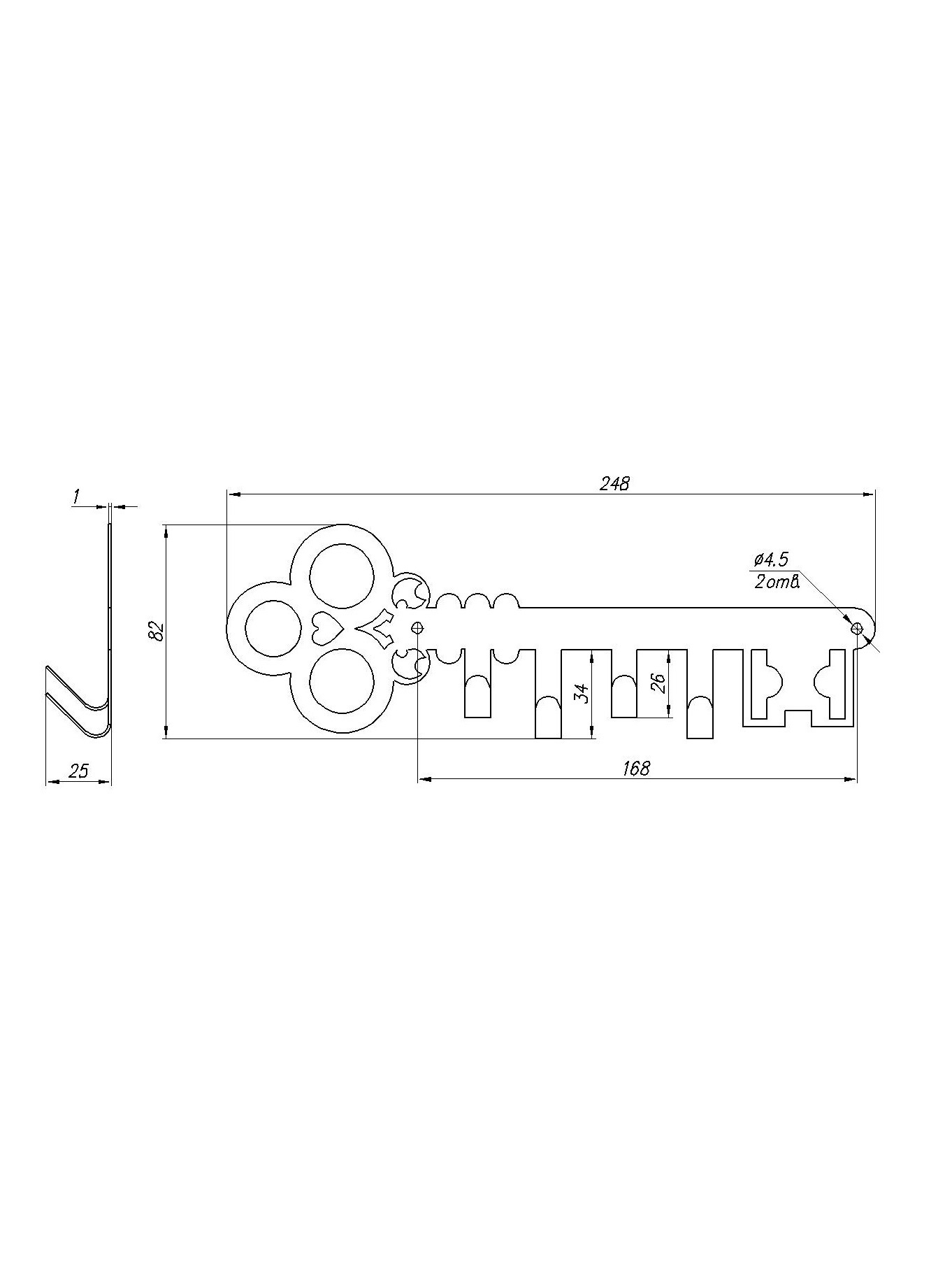 Чертеж ключницы. Ключница чертеж. Чер еж ключицы в виде ключа.