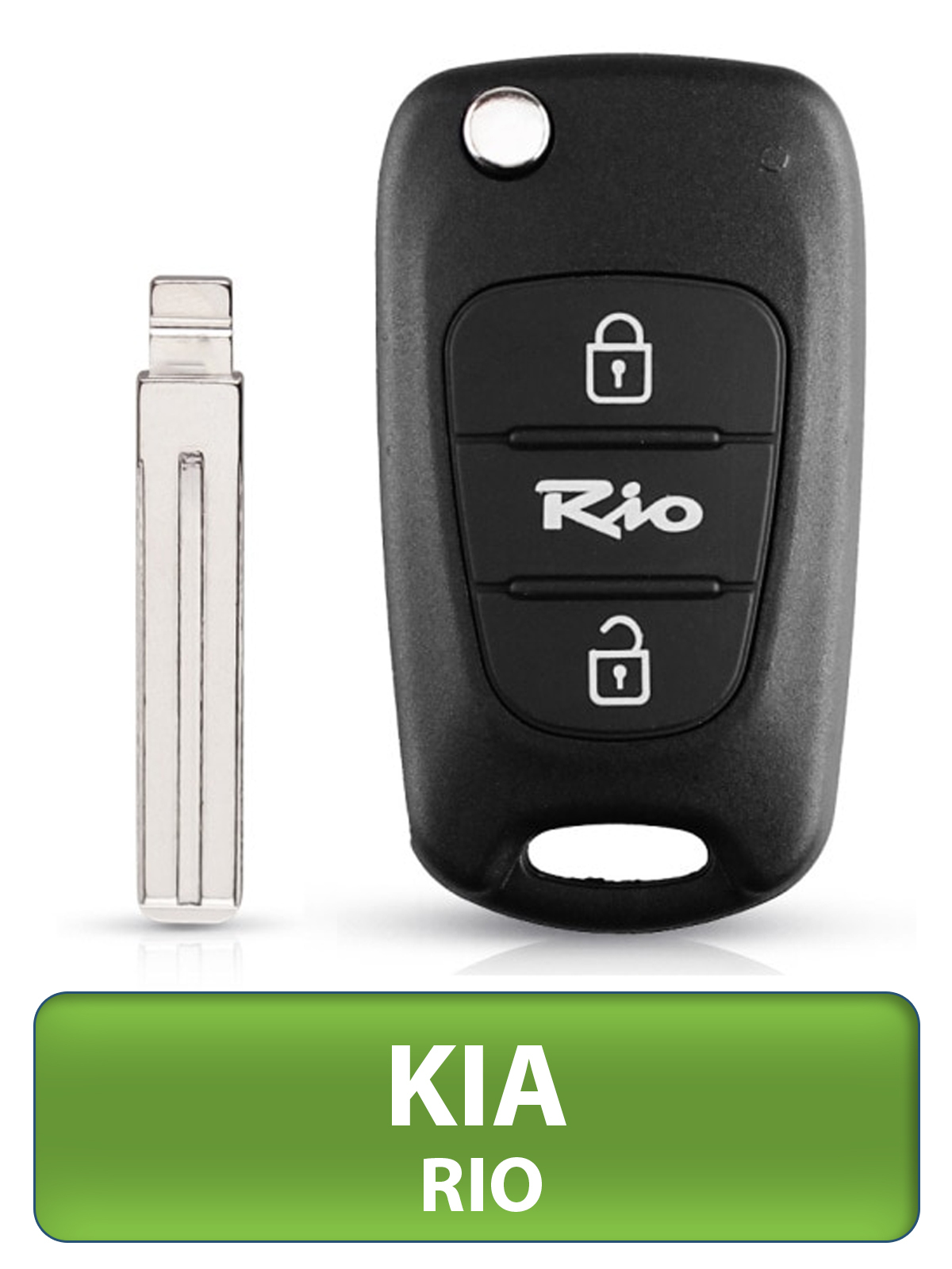 Корпус ключа зажигания Kia Rio (3 кнопки, TOY40)