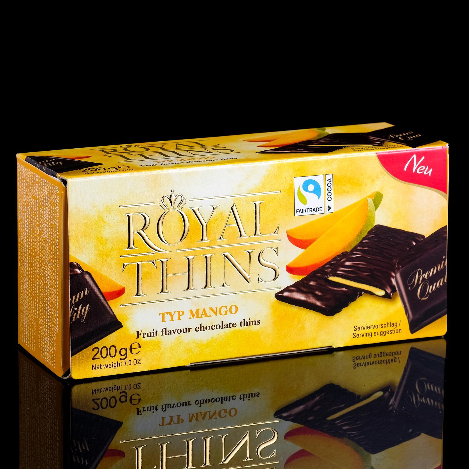 Характеристики <b>Шоколад</b> Royal Thins <b>Mango</b> с начинкой &quot;<b>Манго</b>&quot;, 200 ...