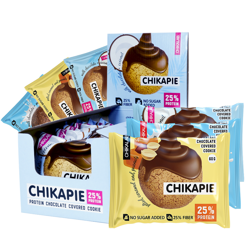 Chikalab Печенье глазированное с начинкой Chikapie "Ассорти 1" 9 штук ...