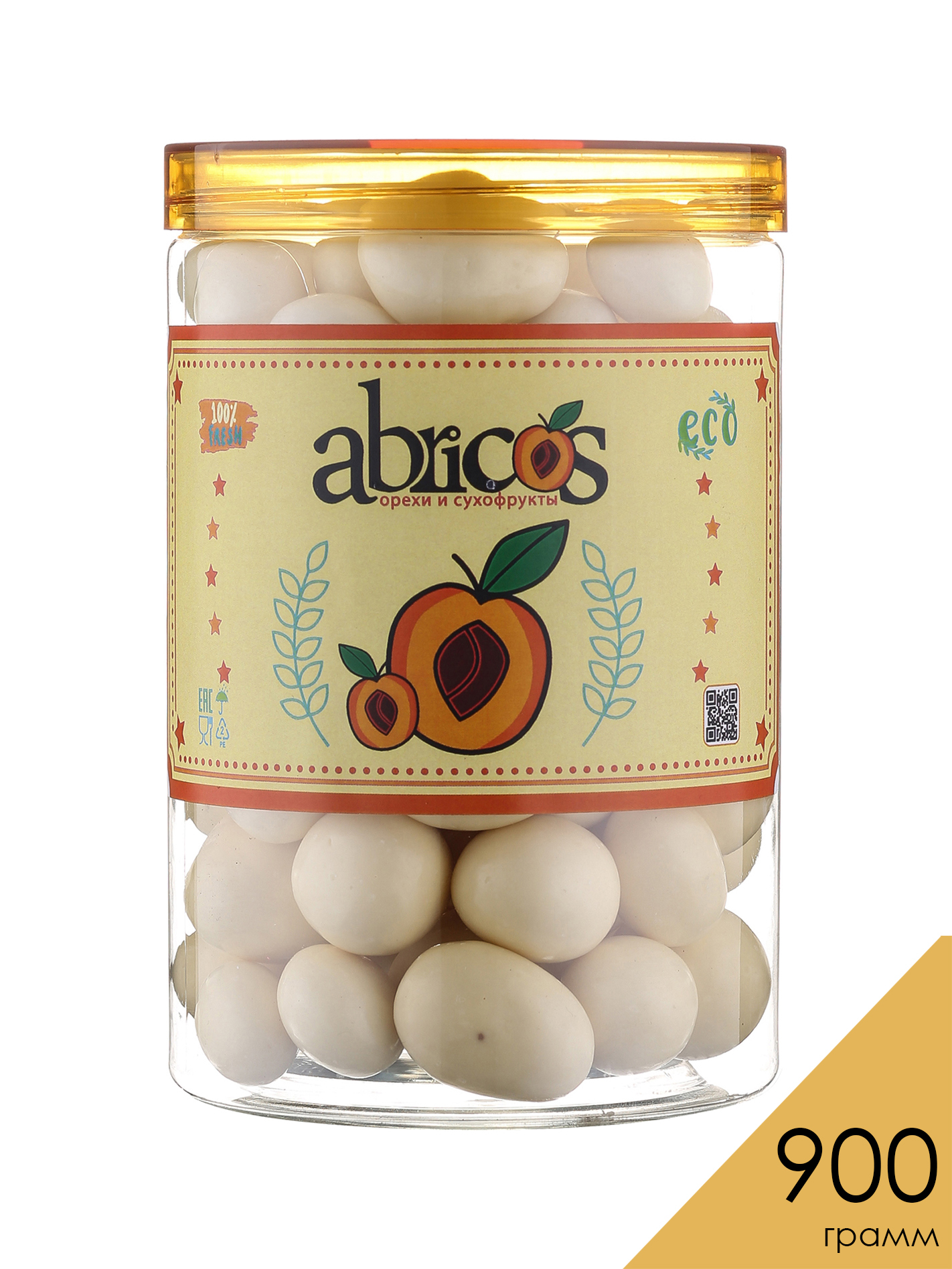 Клубника в белом шоколаде 900гр/Пластиковая банка/Сушеные ягоды ...