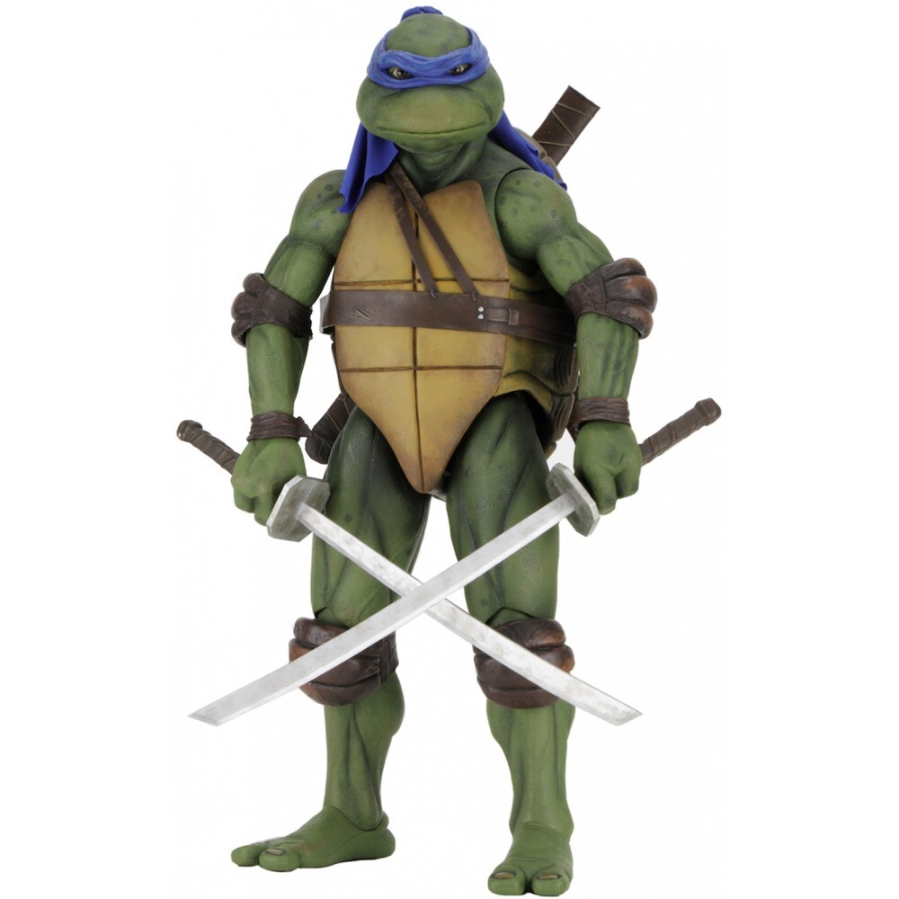 Черепашки ниндзя Леонардо в мутагене. Фигурка NECA: teenage Mutant Ninja Turtles – Leonardo Scale Action Figure (18 см). Фигурки Черепашки ниндзя 1990. Катана Леонардо Черепашки ниндзя.