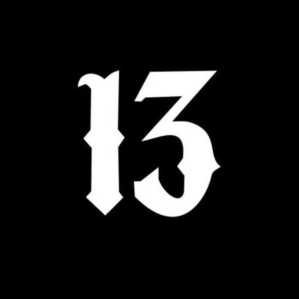Картинка 13. Цифра 13. Число 13 на черном фоне. Цифра 13 красивая. 13 Надпись.