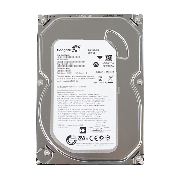 Seagate500ГБВнутреннийжесткийдиск(st500dm002)