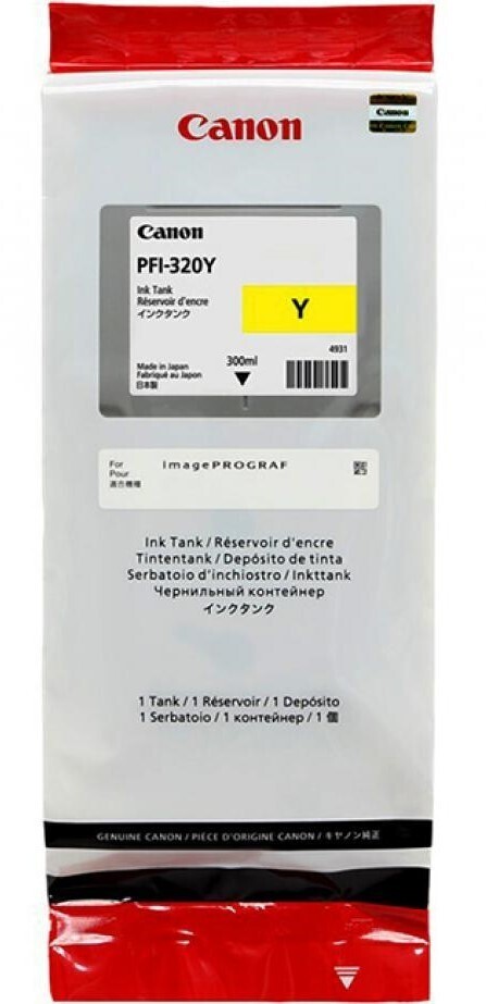 Расходник для печати Canon PFI-320Y, Желтый (yellow), для струйного  принтера, оригинал купить по низкой цене: отзывы, фото, характеристики в  интернет-магазине Ozon (270575434)