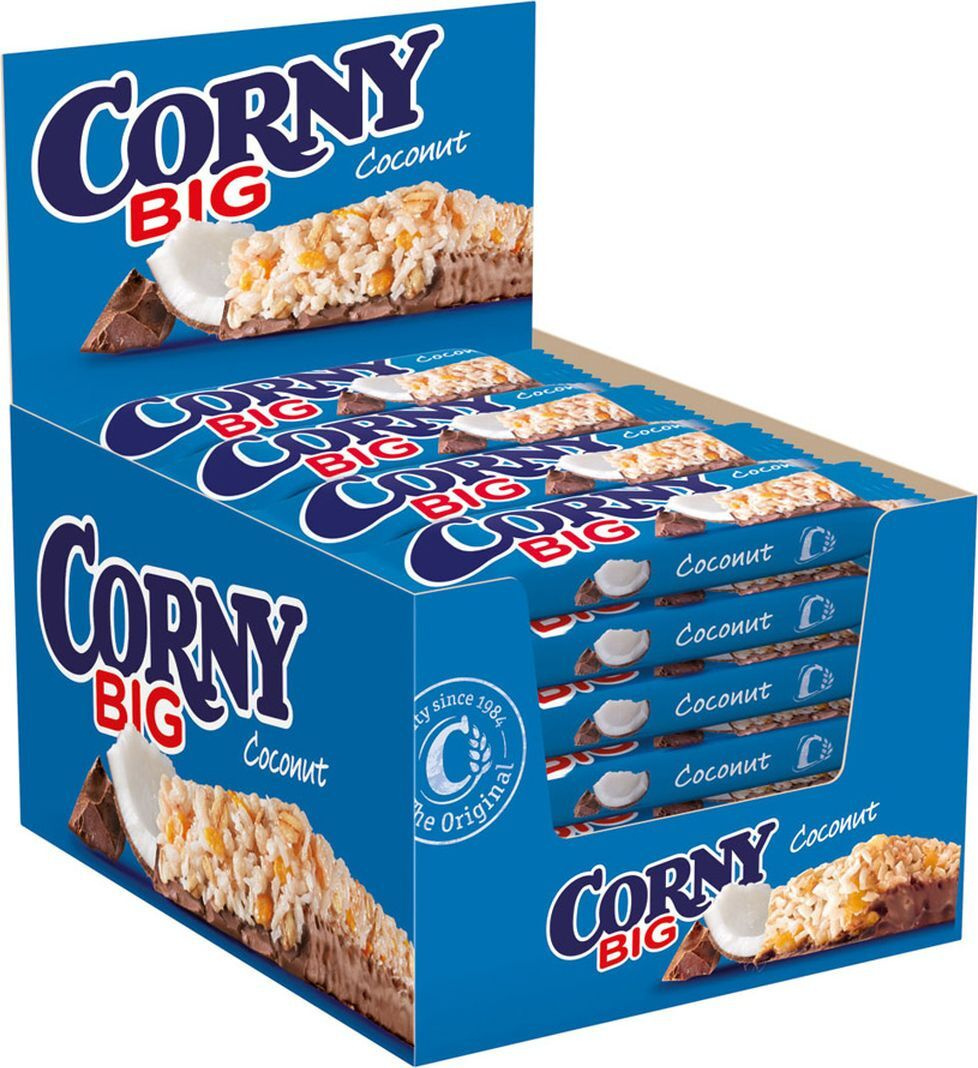 Батончик злаковый Corny Big с кокосом и шоколадом 24 штуки по 50г ...