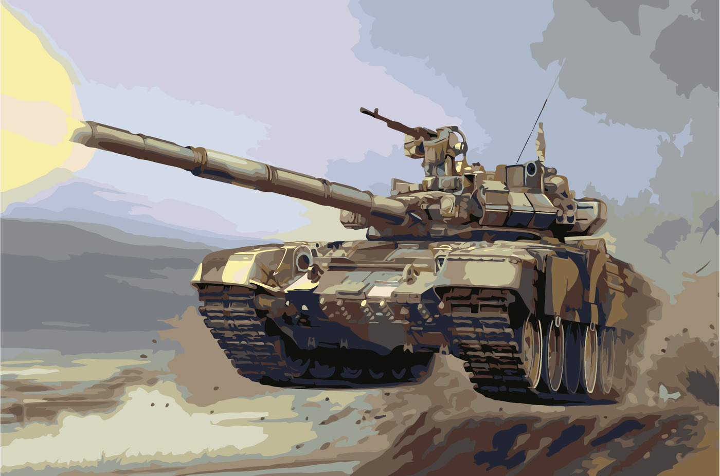 Раскраска танк т-90. Танк Т-90. Раскрашивать онлайн.
