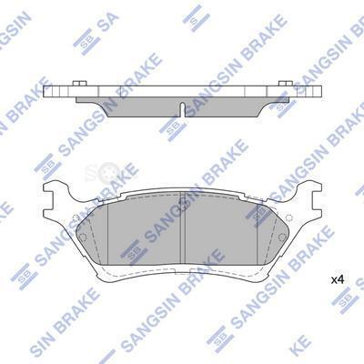 КолодкитормозныеSANGSINBRAKESP1908задние