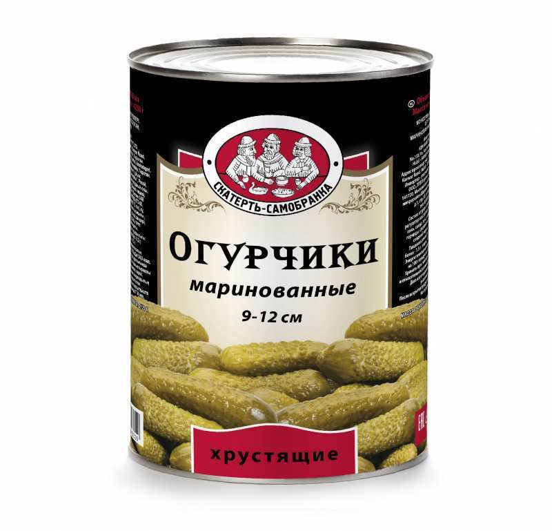 Огурчики "Скатерть-Самобранка" маринованные хрустящие 4250 мл ж/б Индия ...