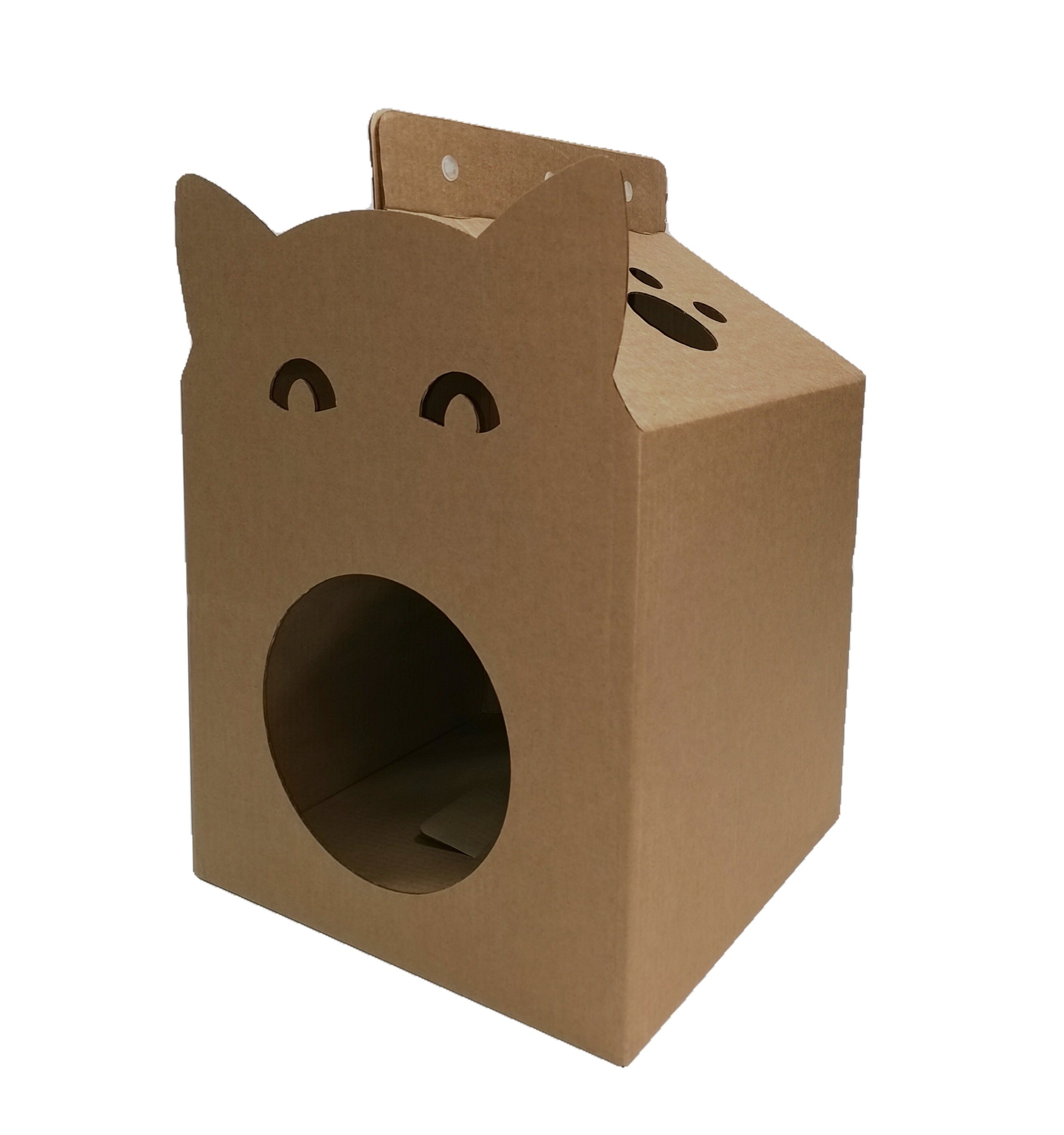 Домик для кошки из картона, кошачий картонный дом для кота. - купить сдоставкой по выгодным ценам в интернет-магазине OZON (489606273)