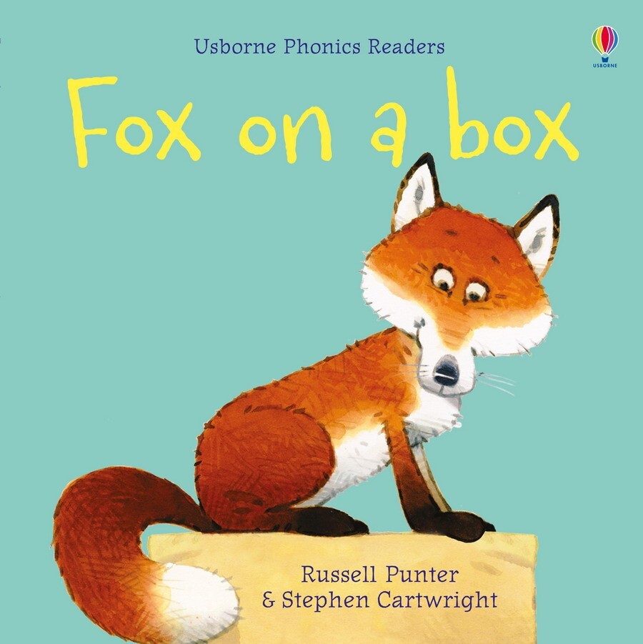 Reading fox. Usborne Fox on a Box. Fox on the Box. Punter Russell "Fox on a Box". Usborne Phonics Readers.
