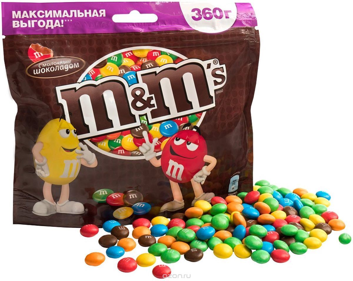 M&M`S конфеты шоколадный, 360г