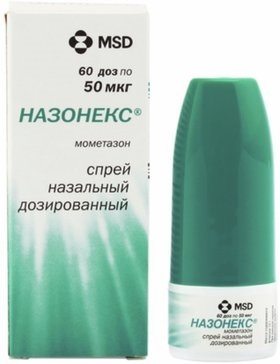 Назонекс, спрей 50 мкг/доза (60 доз), 10 г — купить в интернет-аптеке ...