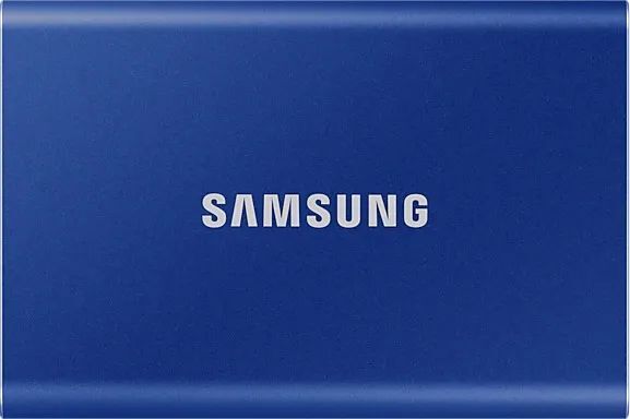 Samsung 1 ТБ Внешний SSD-диск T7 (MU-PC1T0H/WW), синий