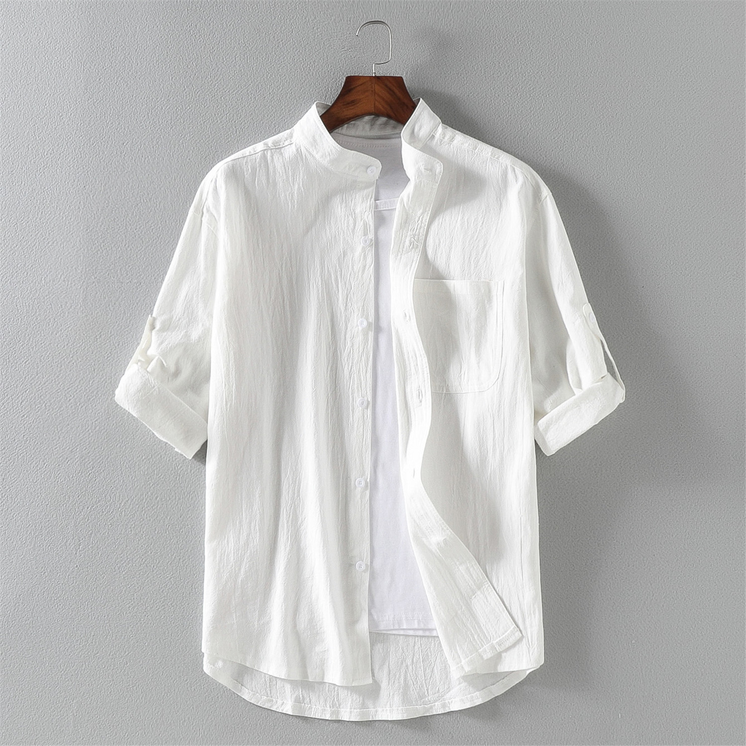 Белая рубашка лен