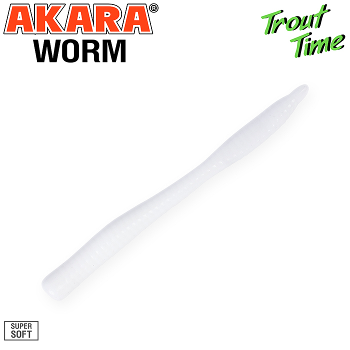 Силиконовая приманка Akara Trout Time WORM 3 Tu-Frutti 02T (10 шт.)