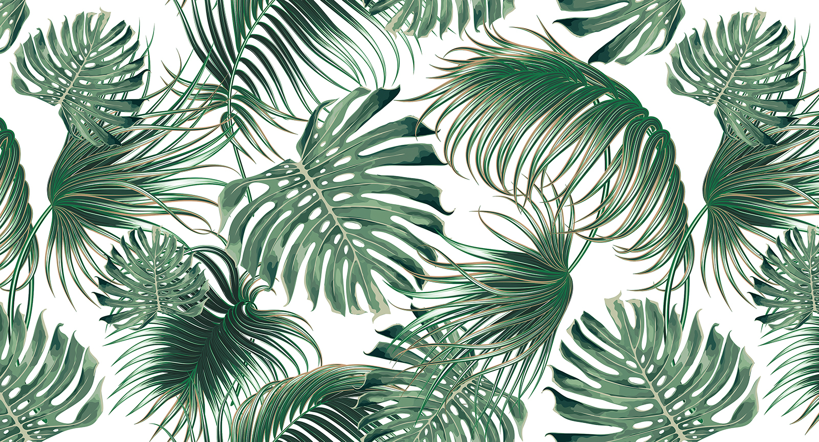 Тропические листья орнамент