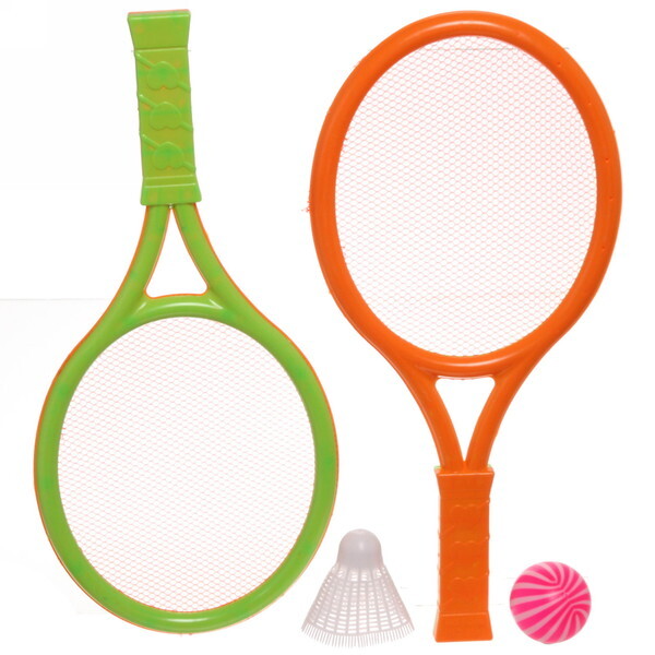 Спортмастер теннис ракетки. Ракетка и шарик. 290-529 Теннис пляжный в наборе BT-191: 2 ракетки 28*16 см, шарик, волан, набор.