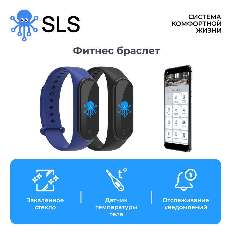 Фитнес-браслет SLS  FIT-01 black / процессор Realtek