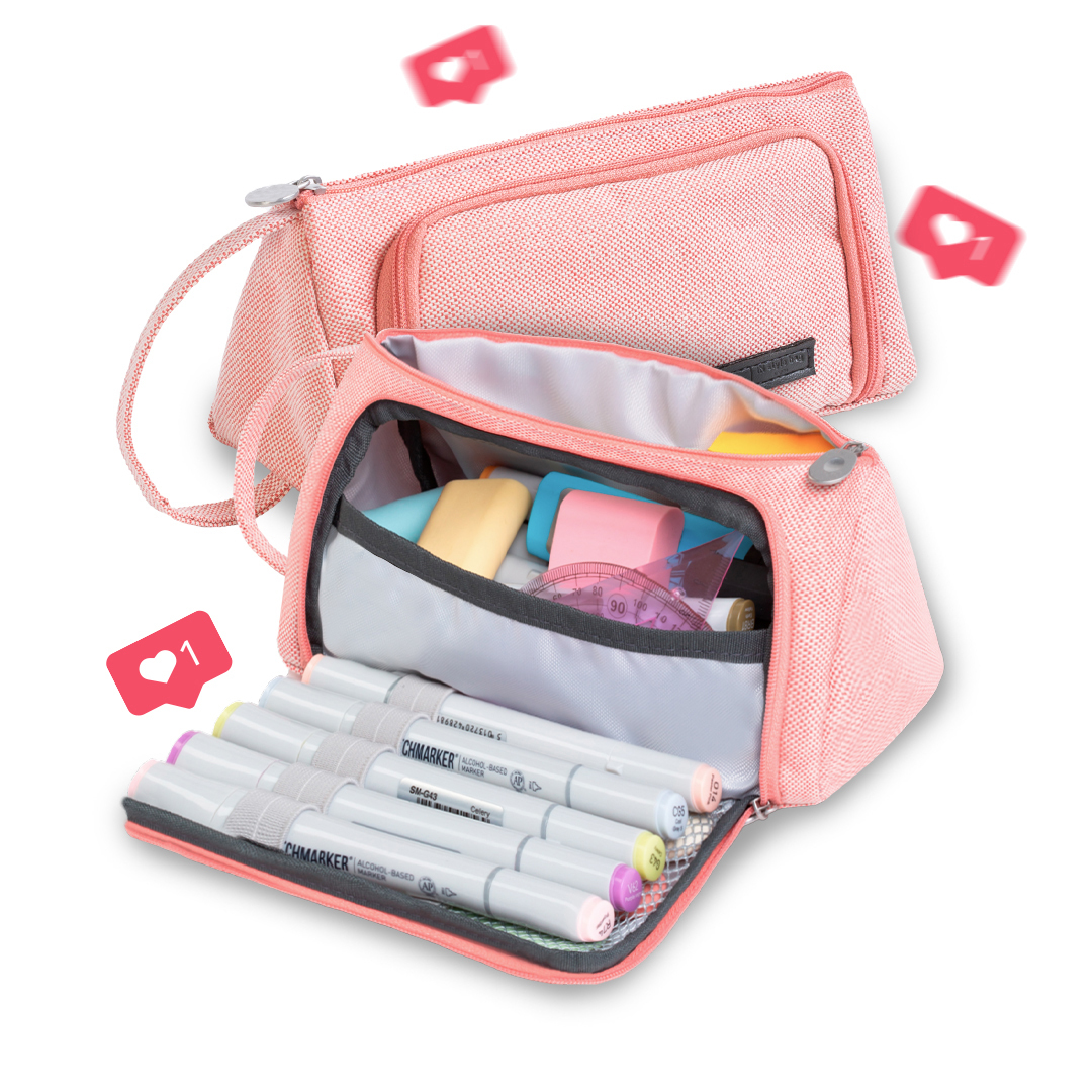 Пенал школьный для девочек подростков Magic Box розовый - купить с доставкой по выгодным ценам в интернет-магазине OZON (242038047)