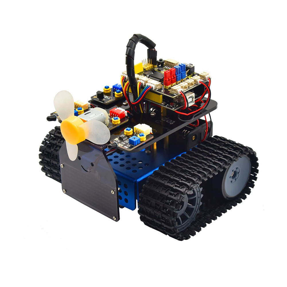 Набор для моделирования ардуино. Keyestudio Mini Tank Robot v3 Lessons. Arduino 4wd car with HC-05 build car. Little Mini Robot car 4wd BT for footballexamples with Bracket on the Front.