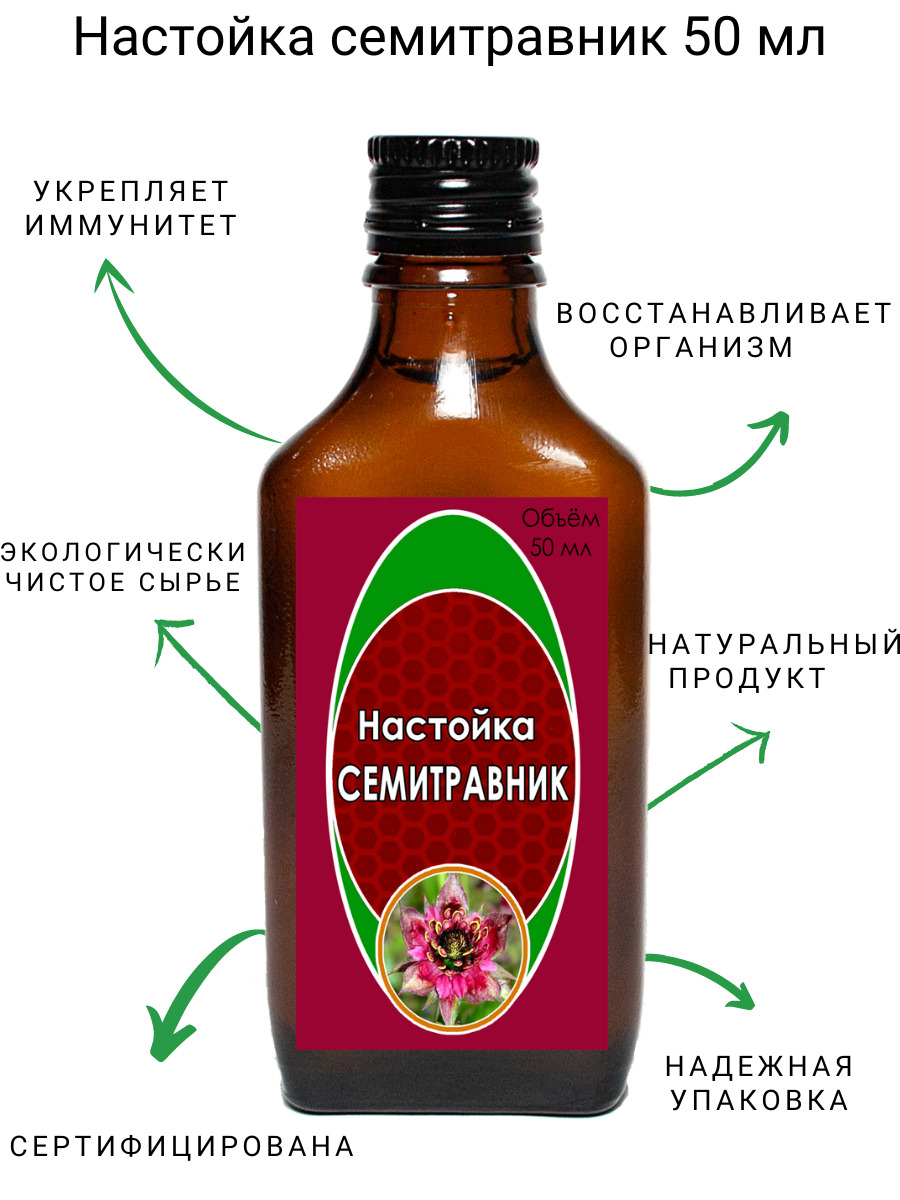 Долголетов/Настойка Семитравник/50 мл - купить с доставкой по выгодным  ценам в интернет-магазине OZON (655121931)