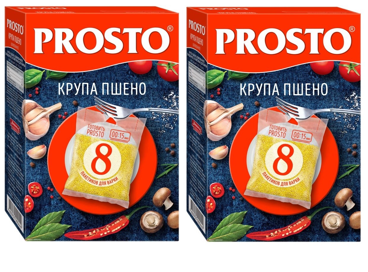 Пшено PROSTO в пакетиках для варки 8 порций, 500 г, 2 упаковки - купить с  доставкой по выгодным ценам в интернет-магазине OZON (659578827)