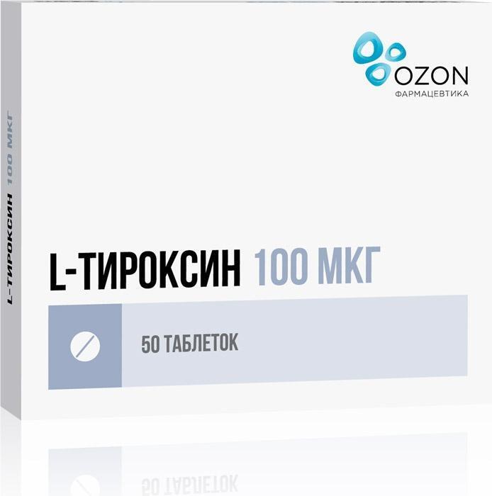 L-Тироксин, таблетки 100 мкг, 50 штук — купить в интернет-аптеке OZON ...
