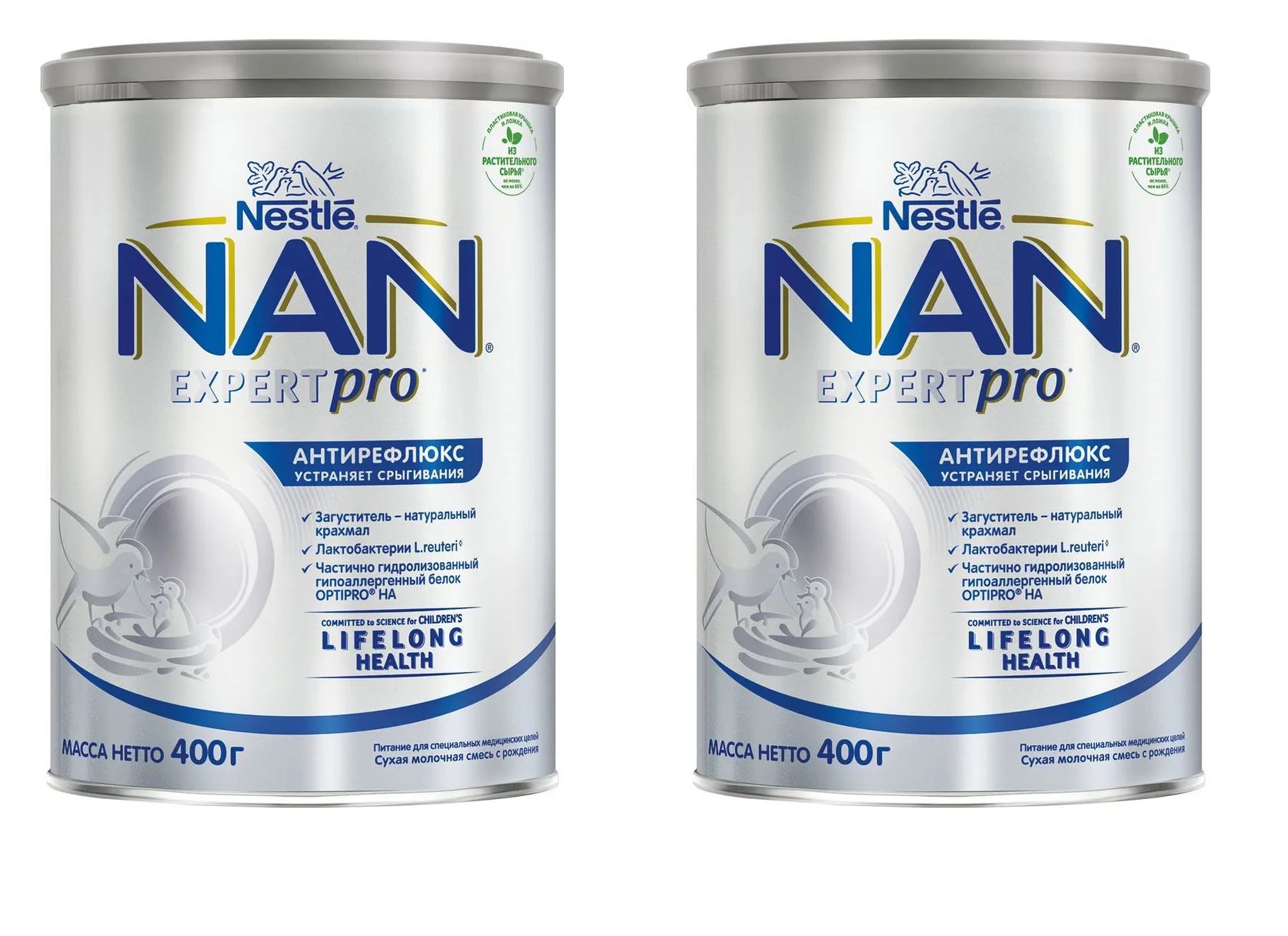 Молочная смесь Nestle NAN ExpertPro антирефлюкс с рождения 400 г 2 шт