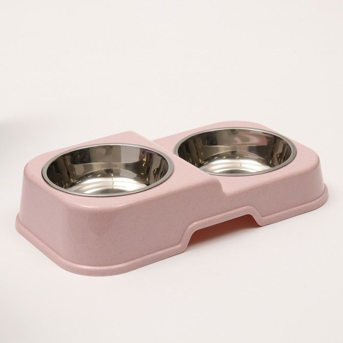 Мисочка для питомцев. Миска для животных двойная. Миска для животных двойная. Двойная миска с ковриком. Миска двойная superdesign на подставке 2х160 мл, красная.
