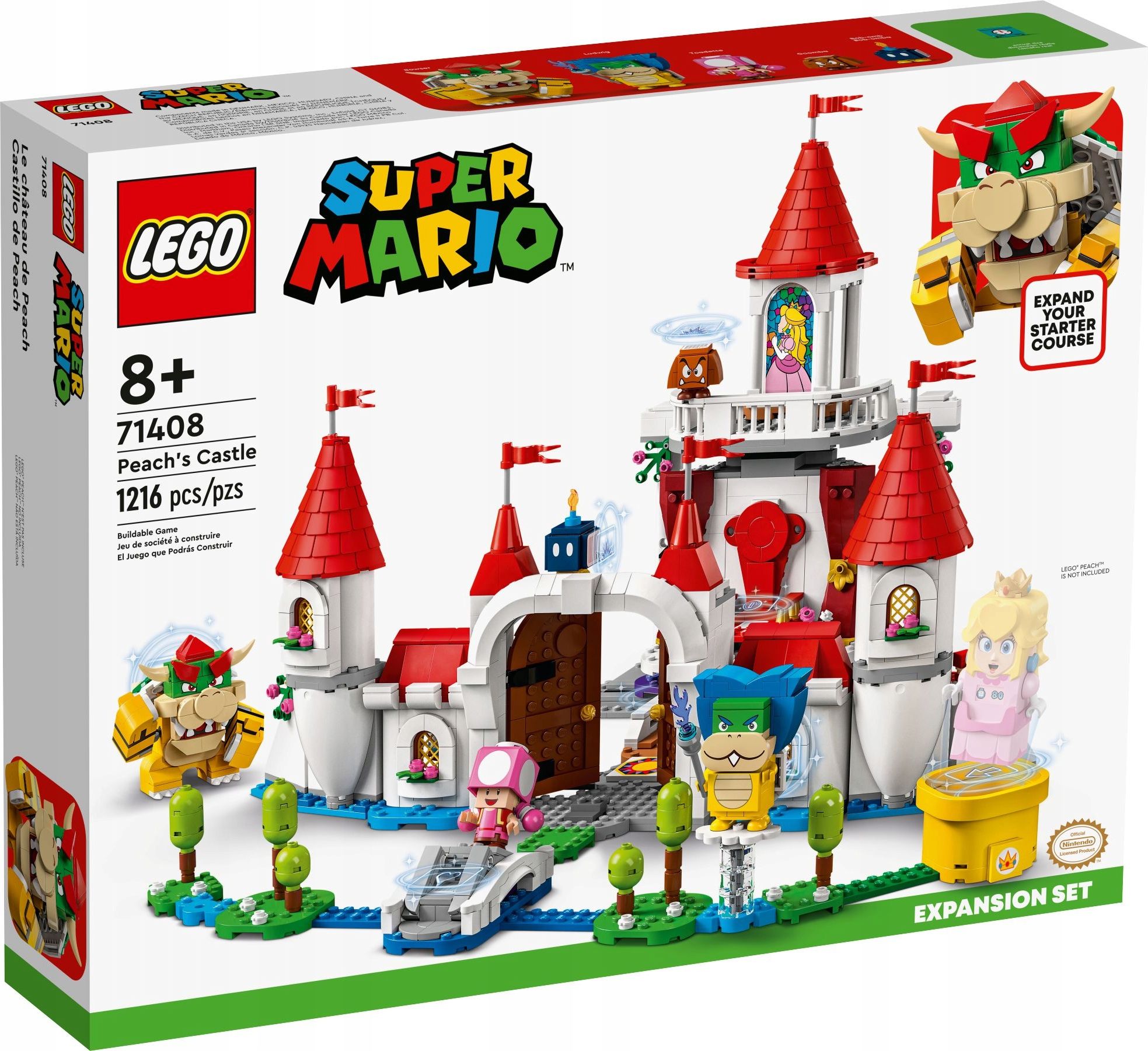 Конструктор LEGO Super Mario Набор-дополнение «Замок Пич», 1216 деталей,  8+, 71408 - купить с доставкой по выгодным ценам в интернет-магазине OZON  (745159128)