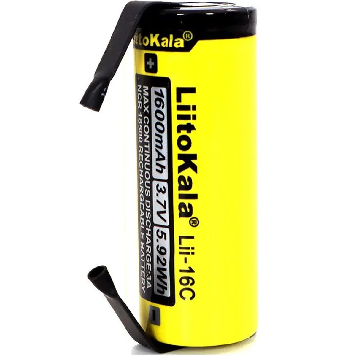 Аккумулятор18500LiitokalaLii-16CLi-Ion3.7V3А1600mAh(cNiлетнойподпайку)