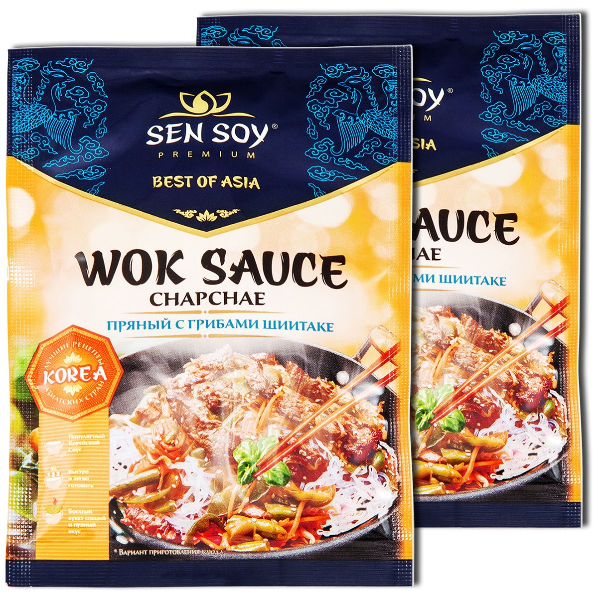 SenSoy соус WOK SAUCE CHAPCHAE пряный с грибами шиитаке, пакет 80г, 2 шт. -  купить с доставкой по выгодным ценам в интернет-магазине OZON (801494198)