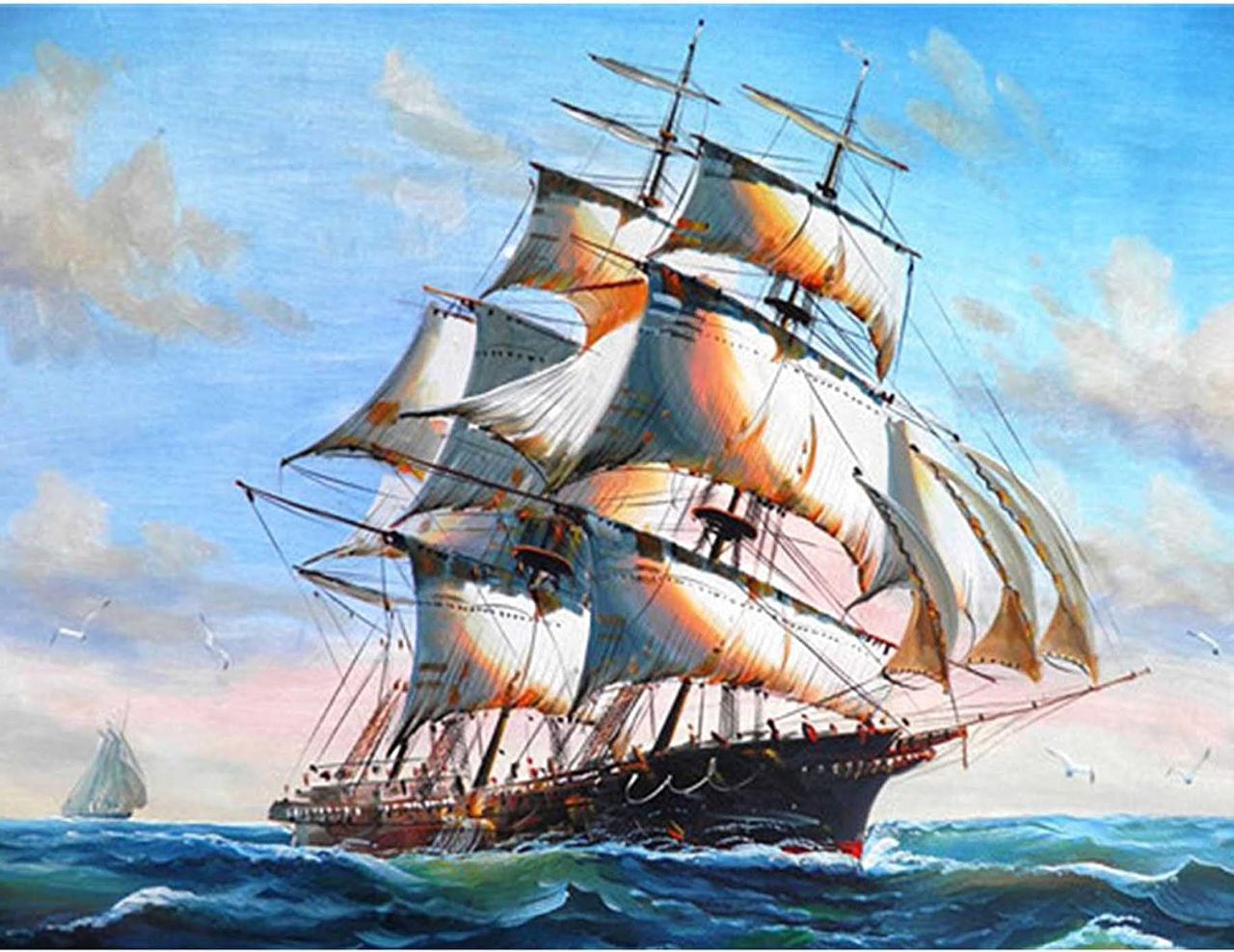 Картина по номерам корабль в море