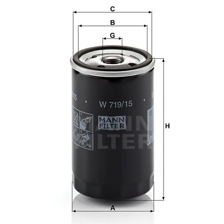 Масляный фильтр MANN-FILTER W719/15