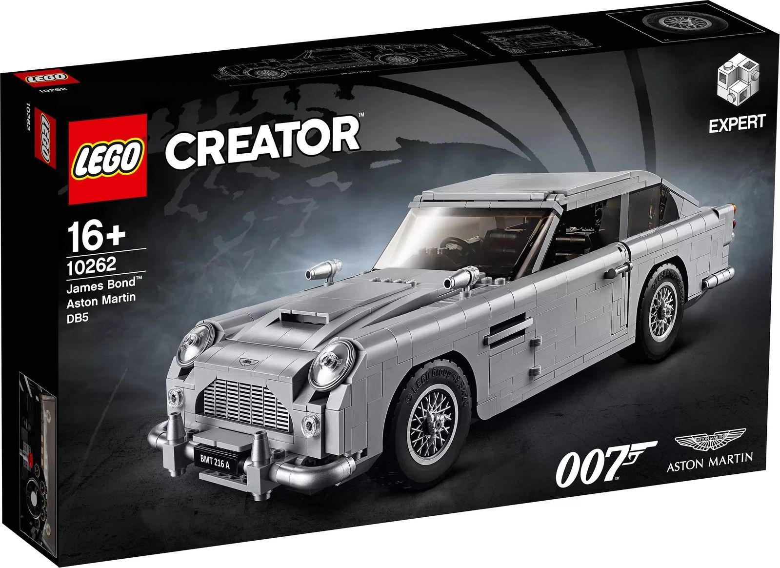 Конструктор LEGO CREATOR James Bond Aston Martin DB5, 1295 деталей, 16+,  10262