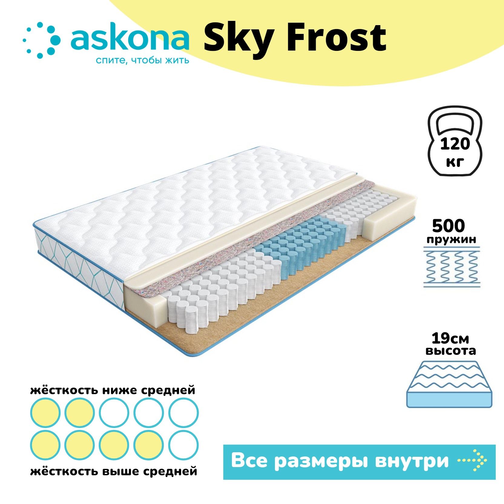 матрас askona sky standart askona