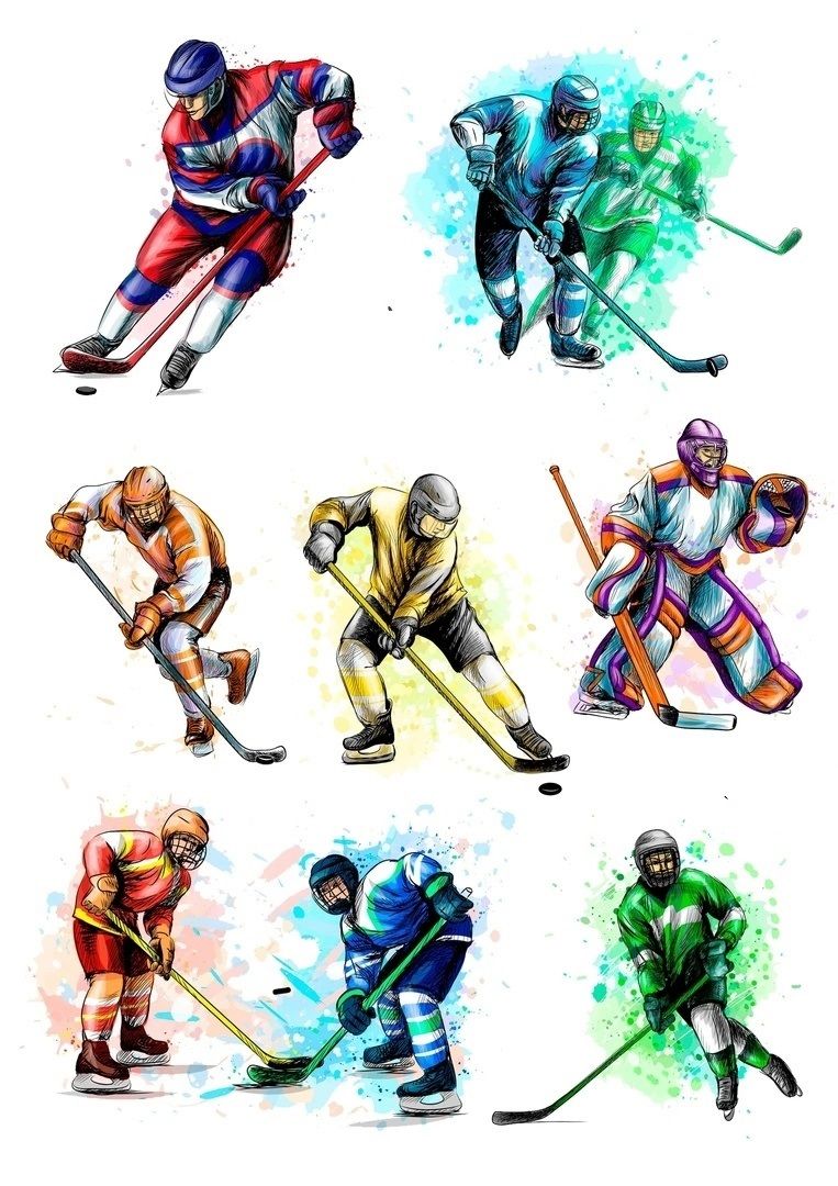 Картинки для печати на торт хоккей