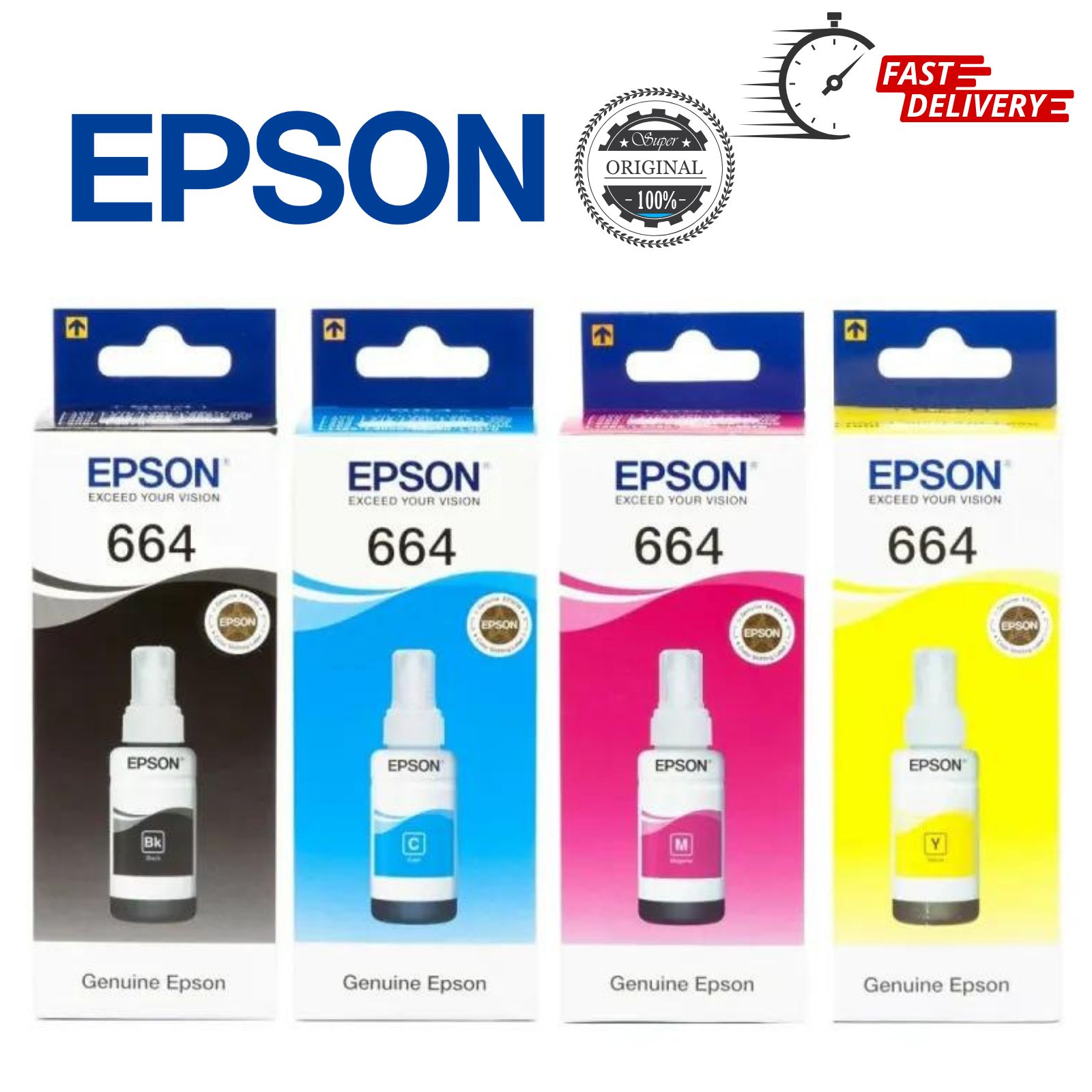 EpsonЧернилаНабороригинальныхчернилT6641-4CMYKдляEpson4*70мл,оригинал,Голубой(cyan),Пурпурный(magenta),4шт