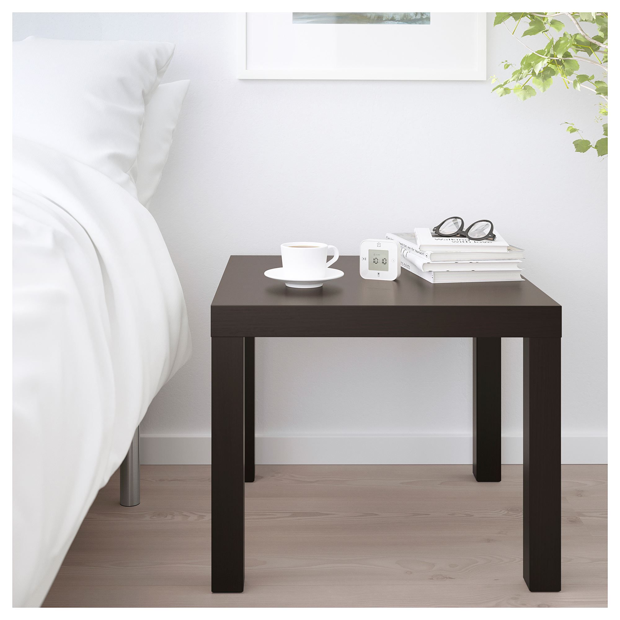 Lack ЛАКК придиванный столик, черно-коричневый55x55 см