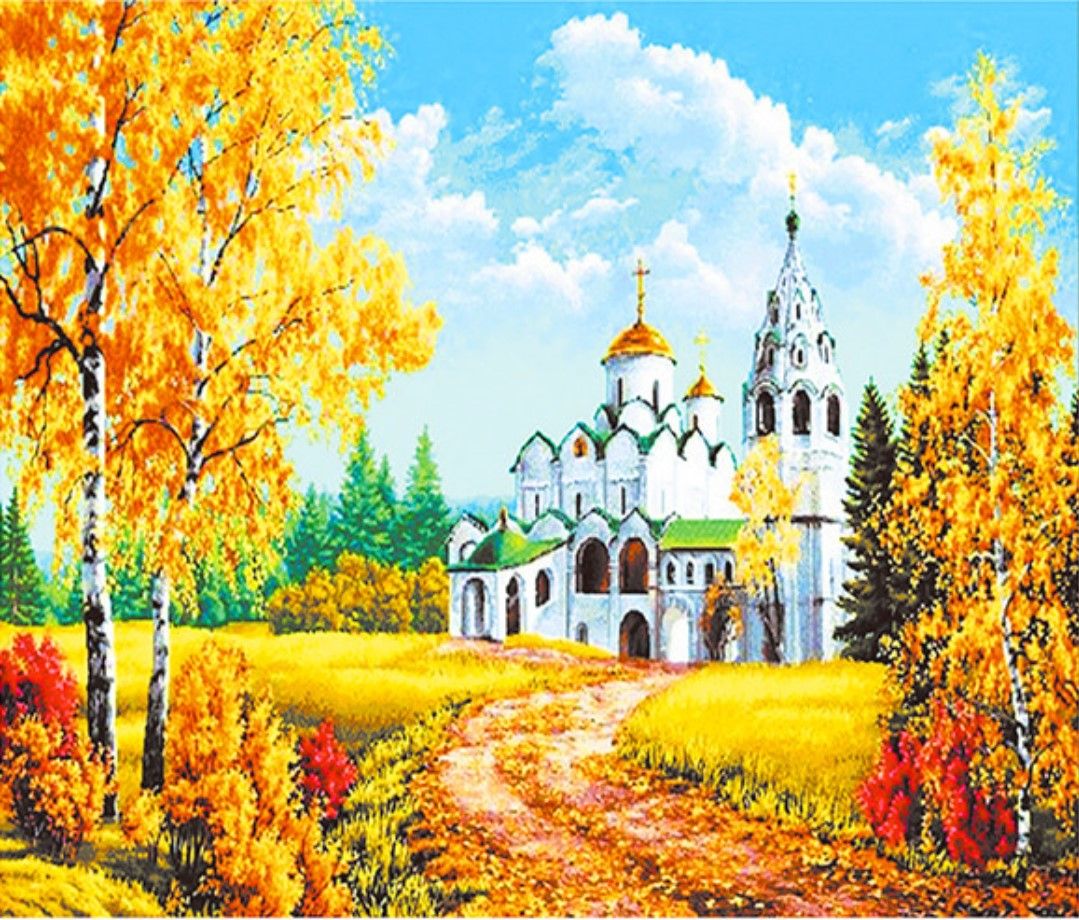 Описание картины дорога к храму