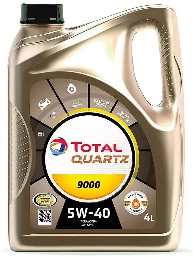 Total 5W-40 Масло моторное, Синтетическое, 4 л